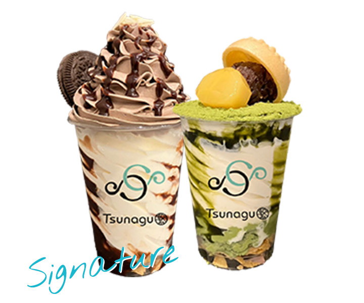 Tsunaguの定番アイス（チョコレートと抹茶）