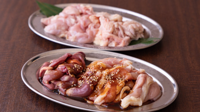 とり銀のとり焼肉の鶏の盛り合わせ