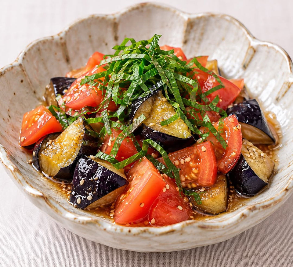 澄屋の揚げなすとトマトのマリネ