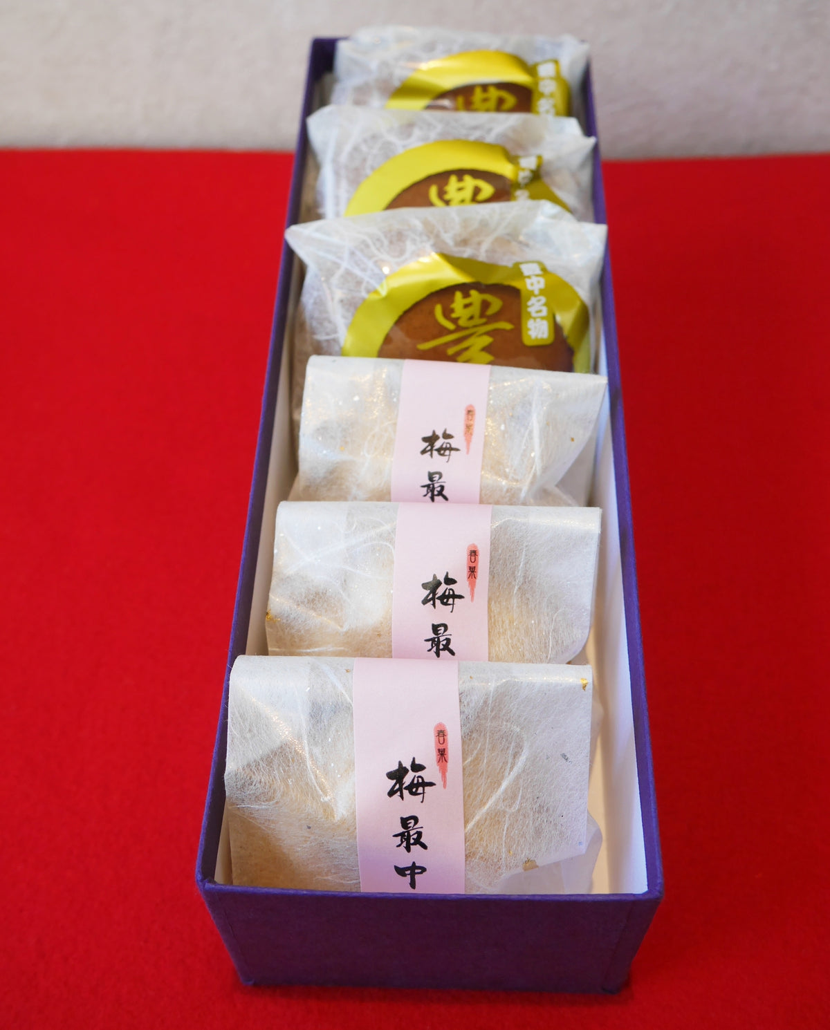 浪花堂 定番の梅セット(豊どら3個,最中3個入り）